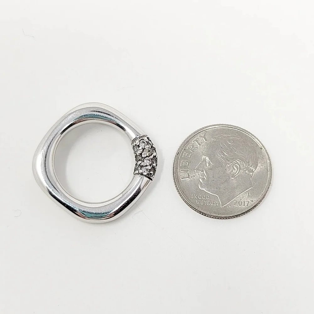 Sterling Silver 925 Geometric CZ pendant epiphany QVC - Picture 2 of 3